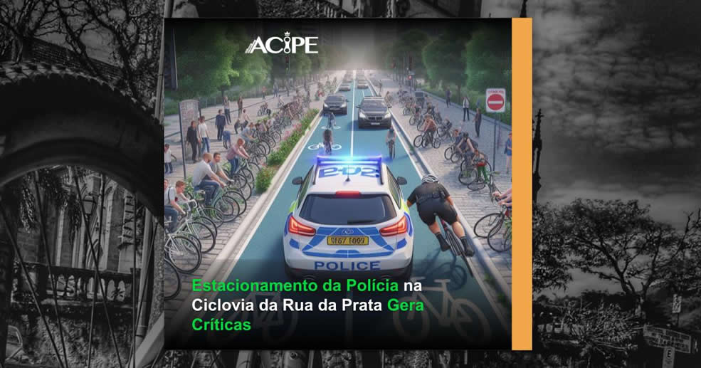 Estacionamento da Polícia na Ciclovia da Rua da Prata Gera Críticas